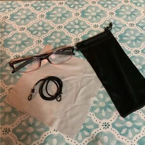 Reader Glasses 2.00, Soft Case, Cleaner, Lanyard